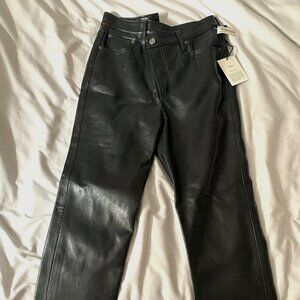 Agolde Leather criss cross pants